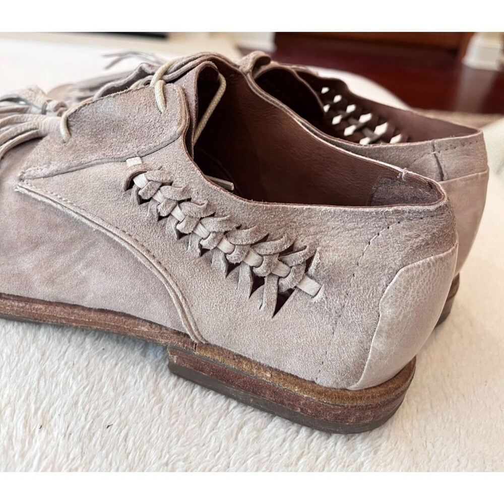 A.S.98 ZURI Gray Leather Shoes Size 37 US  6.5-7 Tassel Lace Up AS 98 Oxford NEW - Picture 7 of 12